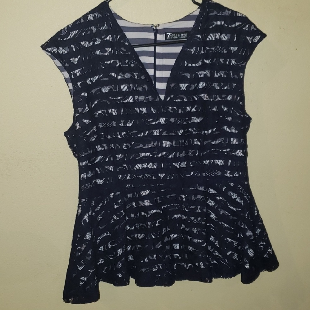Peplum lace blouse